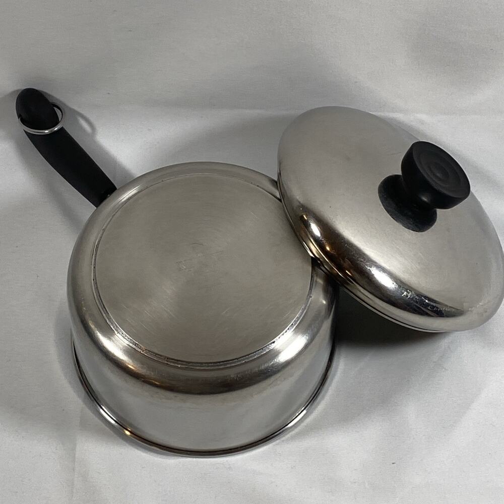 Revere Ware 1 1/2 Qt Tri-Ply Disc Saucepan Pot Lid Stainless Steel Clinton 92e